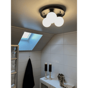 Aneta Lighting NICOSIA plafond 3:a, bad, svart - Azalea Home