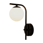 Aneta Lighting NICOSIA vägglampa bad, svart - Azalea Home