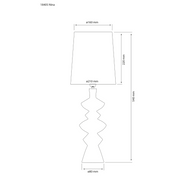 Aneta Lighting NINA bordslampa, beige/naturvit - Azalea Home