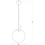 Aneta Lighting OPAL taklampa, Ø30, matt mässing - Azalea Home