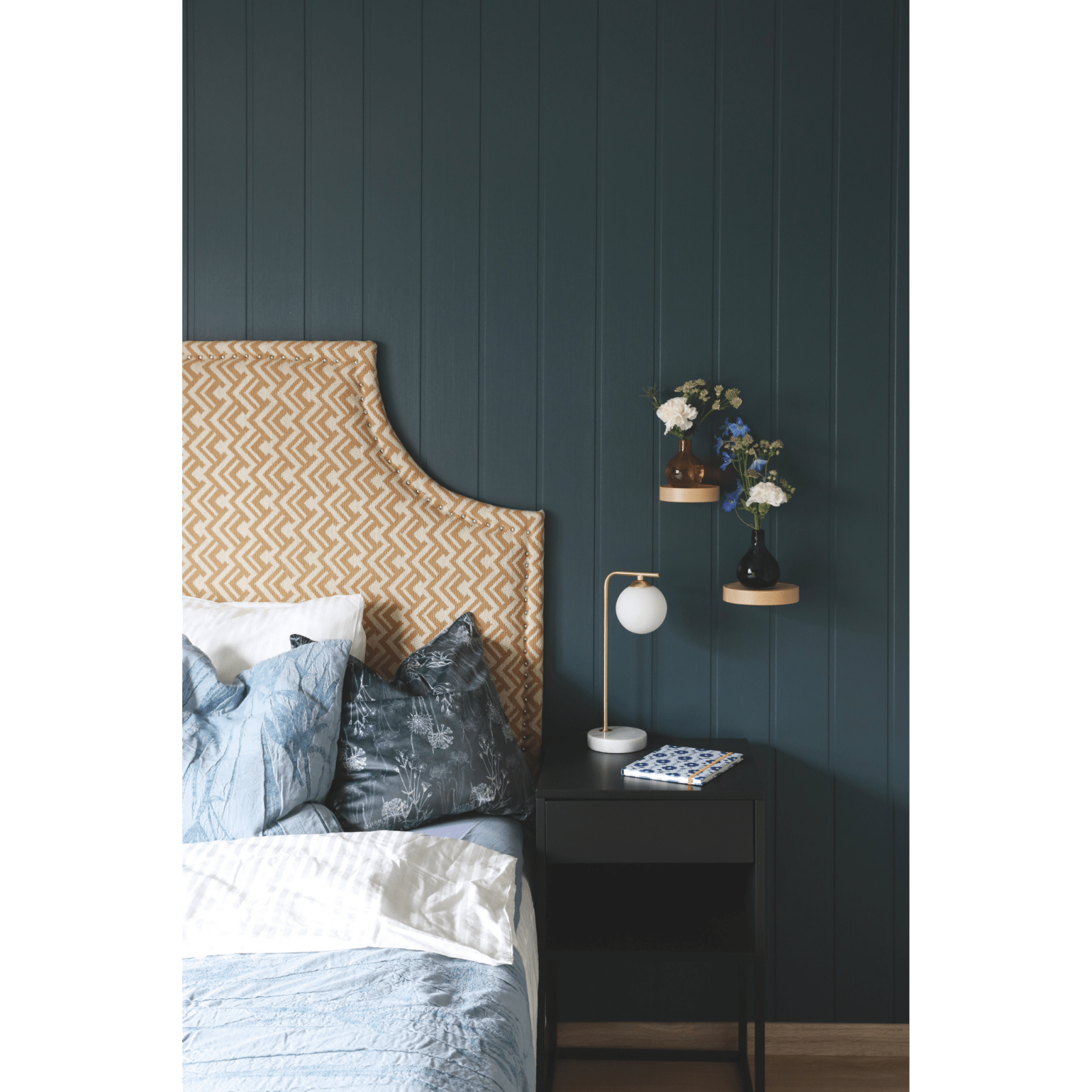 Aneta Lighting ORFEUS bordlampa, matt mässing/marmor - Azalea Home