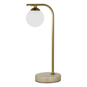 Aneta Lighting ORFEUS bordlampa, matt mässing/marmor - Azalea Home