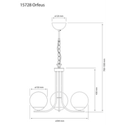 Aneta Lighting ORFEUS taklampa, matt mässing - Azalea Home