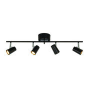 Aneta Lighting PILOT takspot rak, svart - Azalea Home