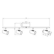 Aneta Lighting PILOT takspot rak, vit - Azalea Home