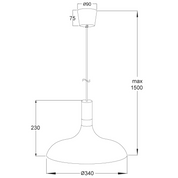 Aneta Lighting SENSE taklampa 34cm, vit - Azalea Home