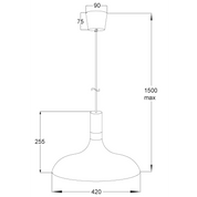 Aneta Lighting SENSE taklampa 42cm, svart - Azalea Home