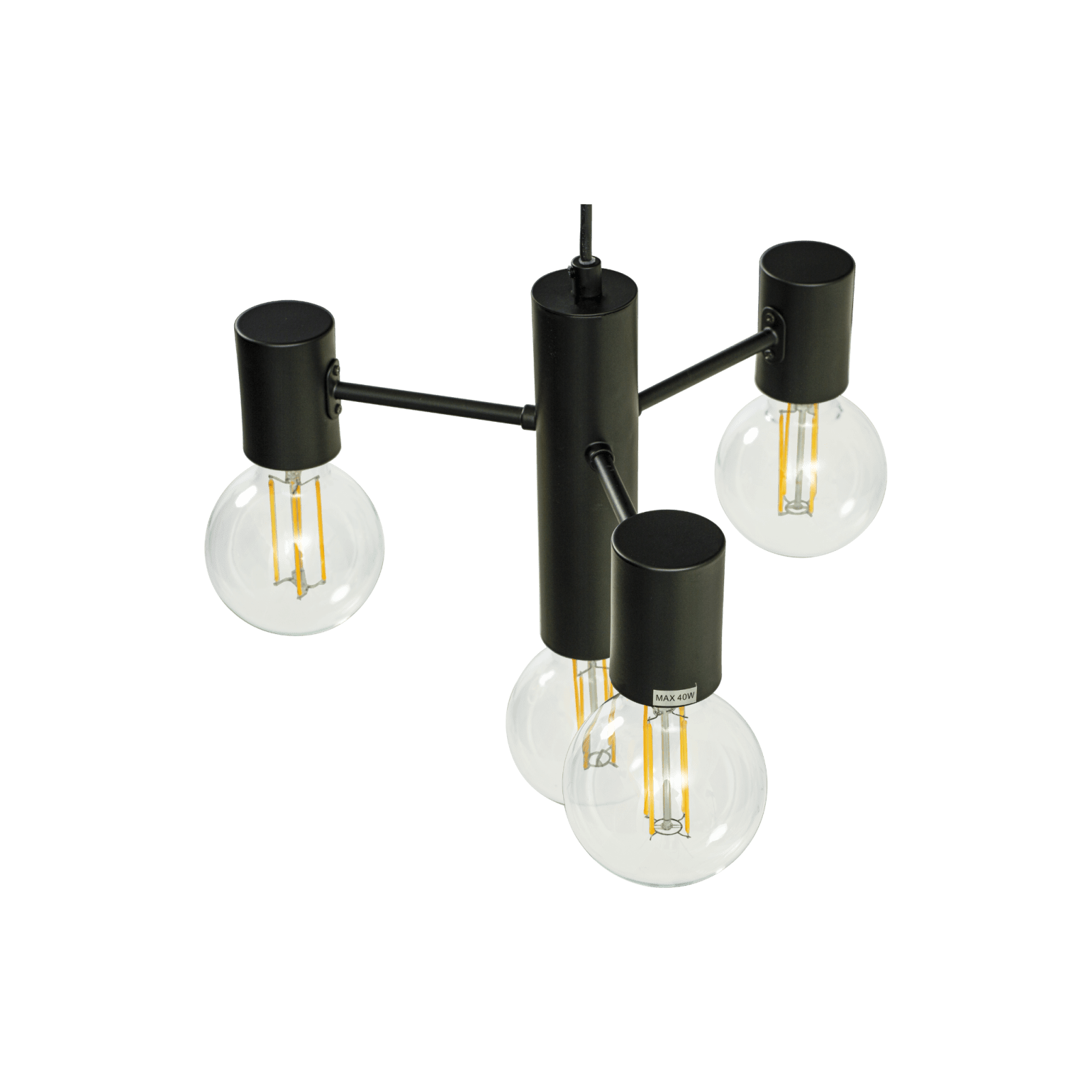 Aneta Lighting STRICT taklampa 4.a, svart - Azalea Home