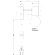 Aneta Lighting STRICT vägglampa, svart - Azalea Home