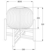 Aneta Lighting VINDA bordlampa, stor vit - Azalea Home