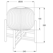 Aneta Lighting VINDA bordlampa, vit - Azalea Home