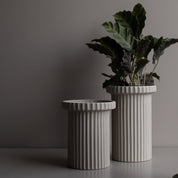 STRIPE POT Kruka sandy mole, small