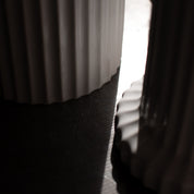 STRIPE POT Kruka shiny white, small