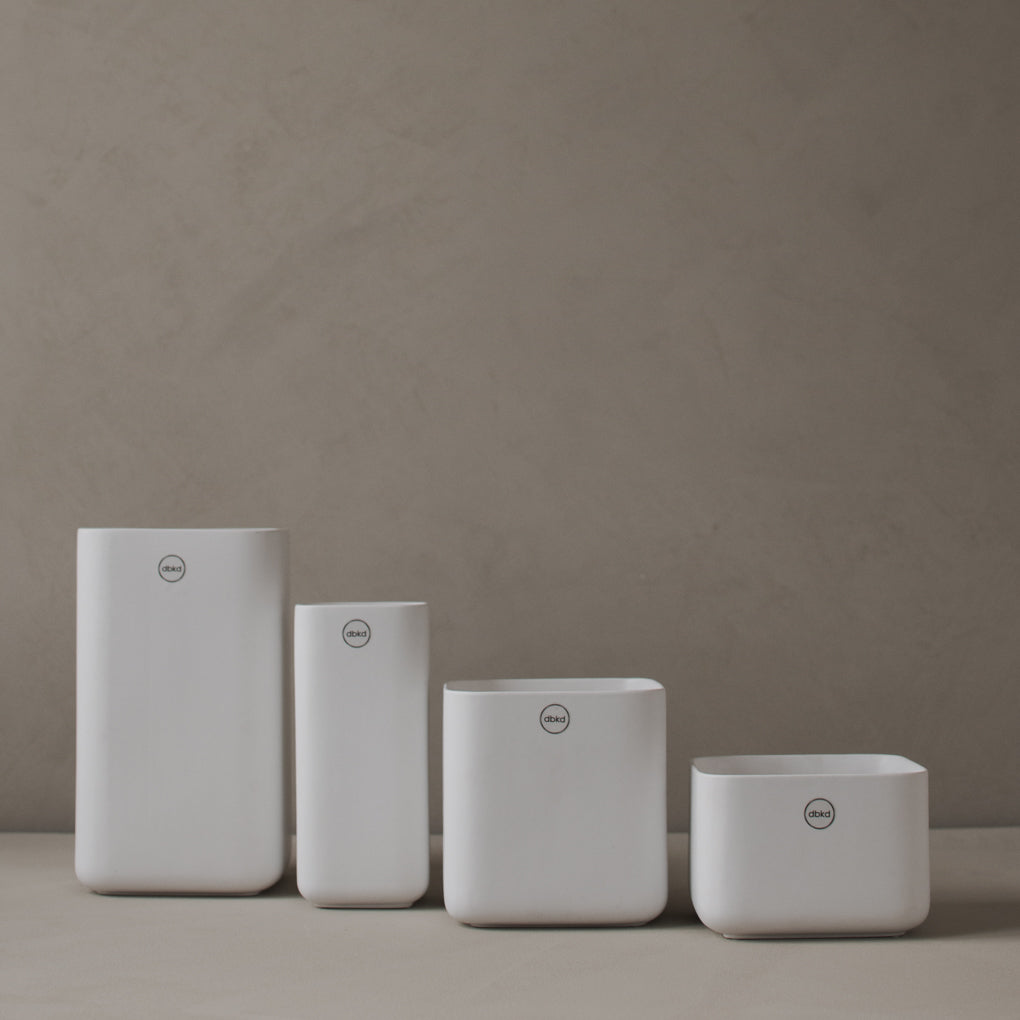 CUBE Kruka Large H25cm, Vit