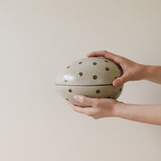 NEST Skål Påskägg, Beige Dot