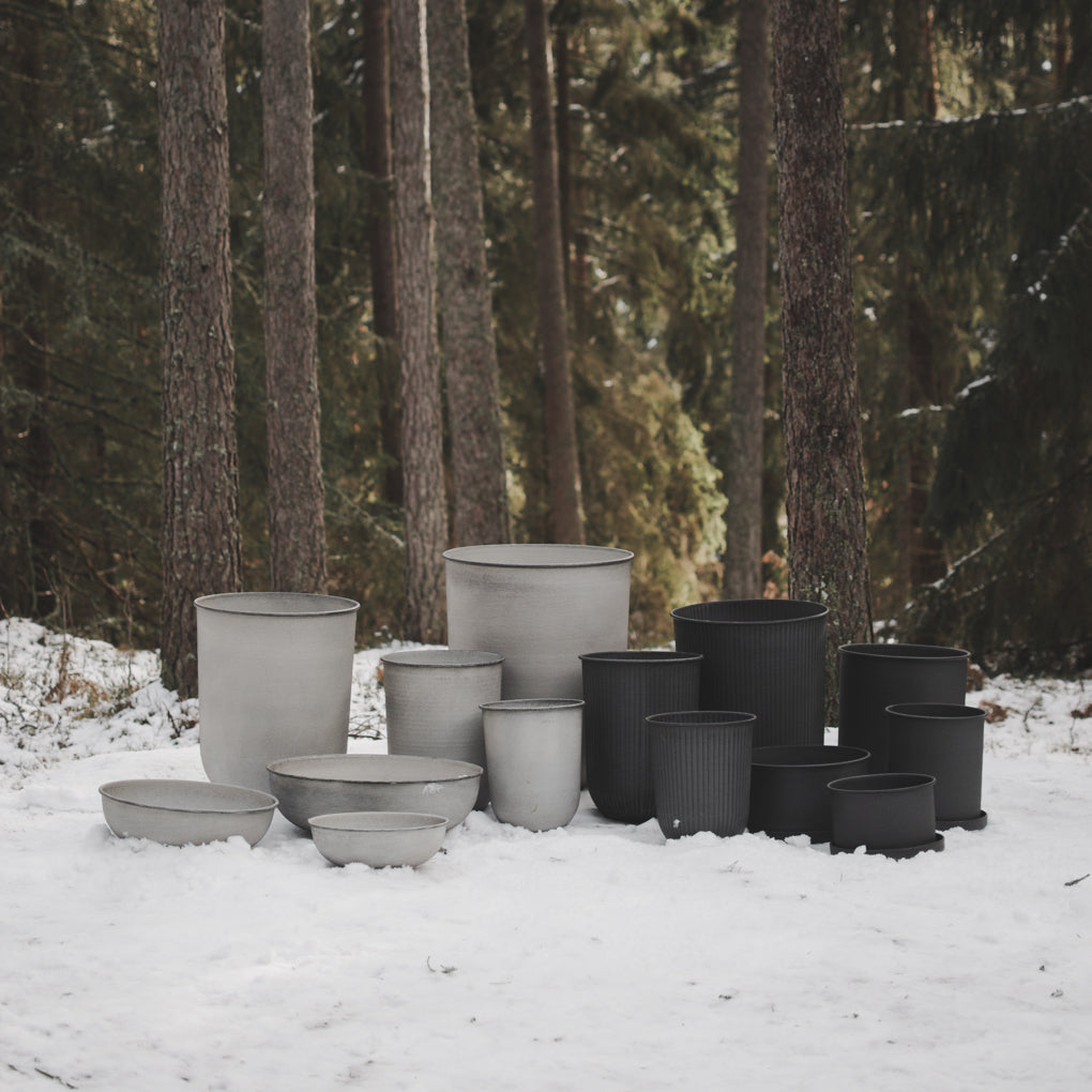 OUT STRIPE Kruka 3-Pack, Svart