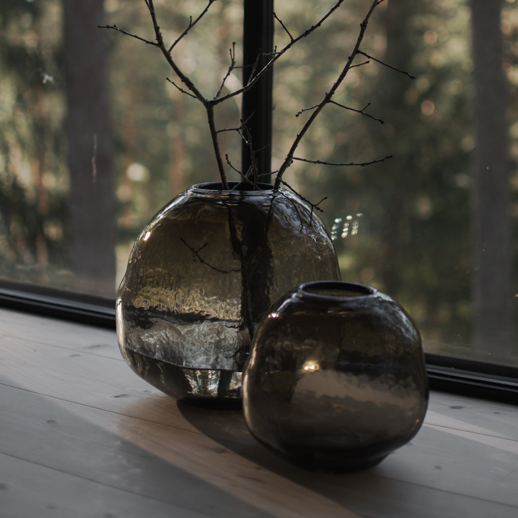 PEBBLE Vas Large Ø28, Brun