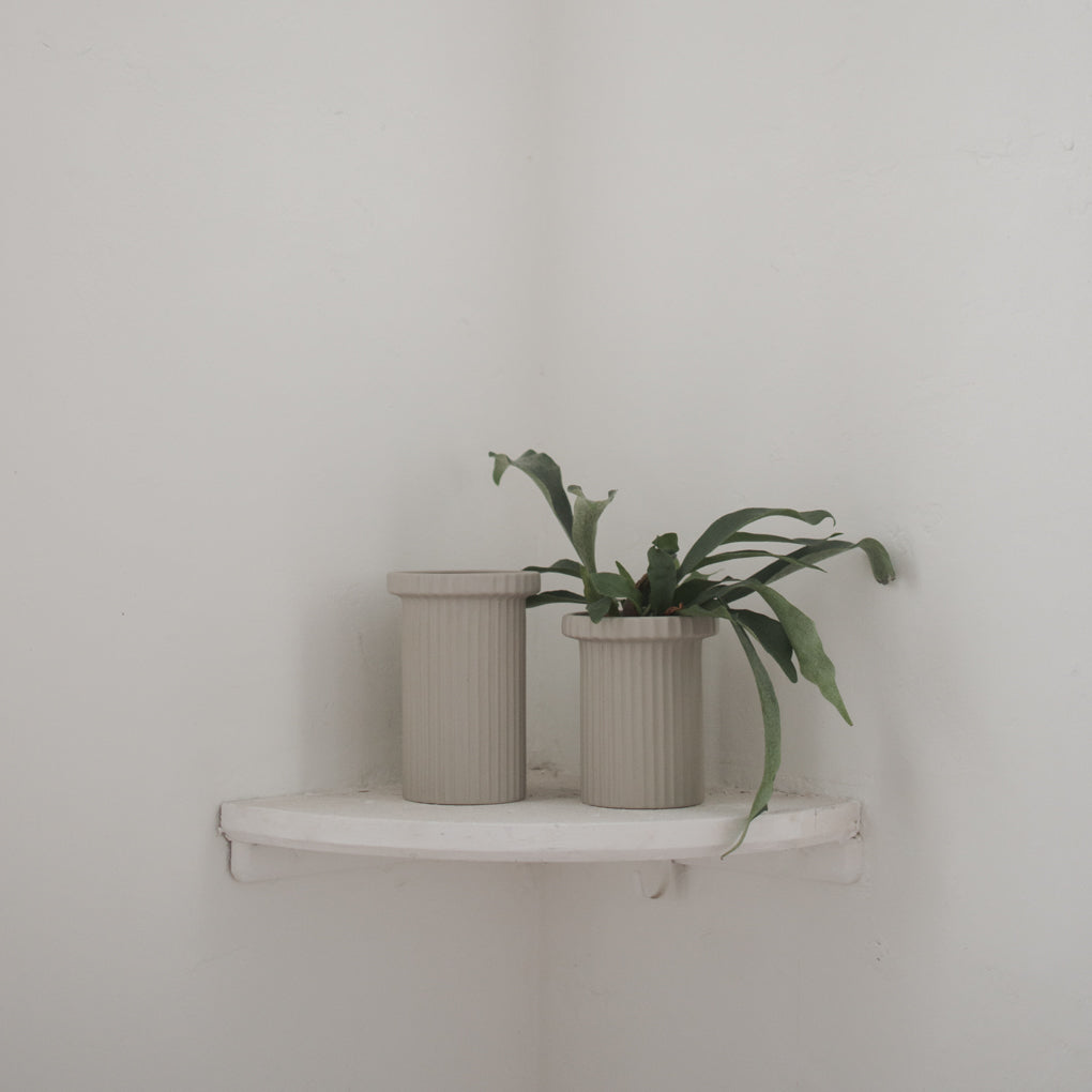 STRIPE POT Kruka sandy mole, small