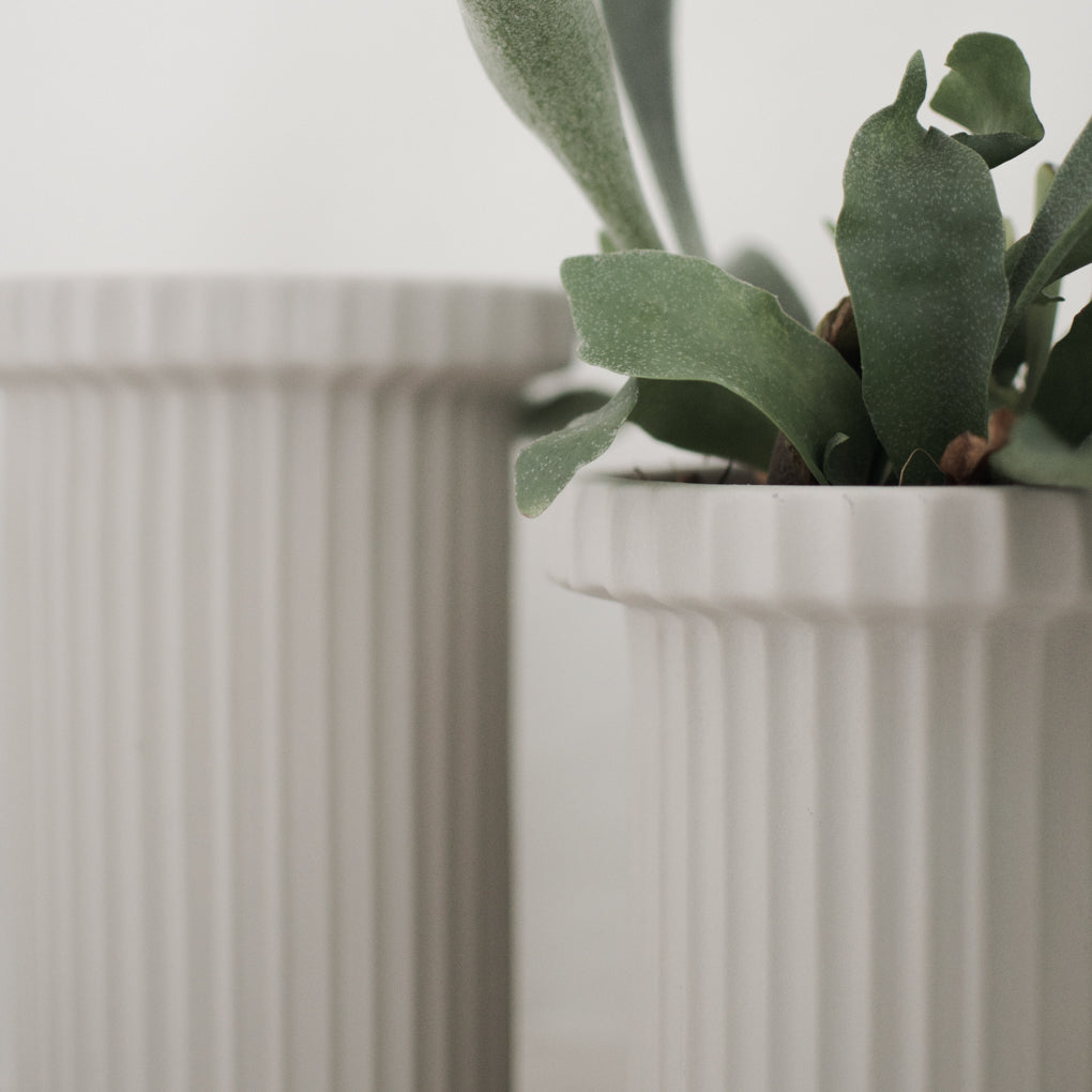 STRIPE POT Kruka sandy mole, large