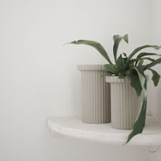 STRIPE POT Kruka sandy mole, large