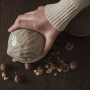 WALNUT Skål Juldekoration, shiny mole