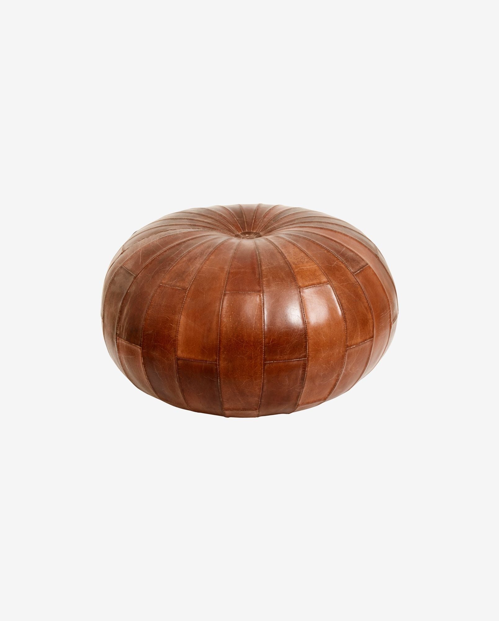 RUGBY Sittpuff Läder, Brun
