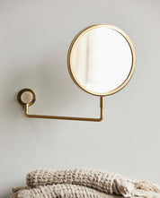 TESIA Väggspegel, Guld / Marmor