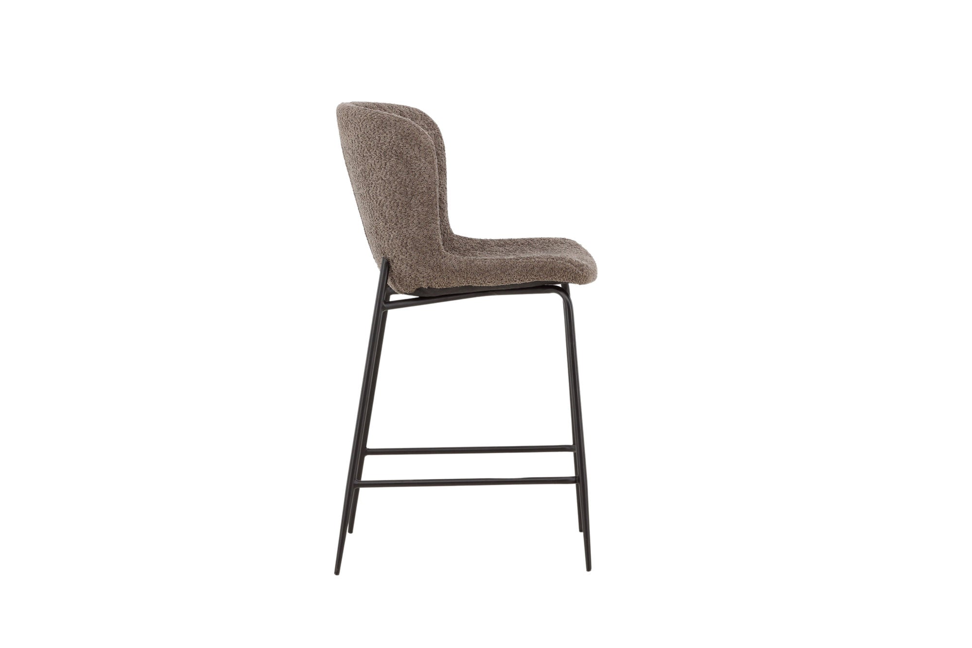 Modesto Barstol Bouclé, Brun 2-Pack