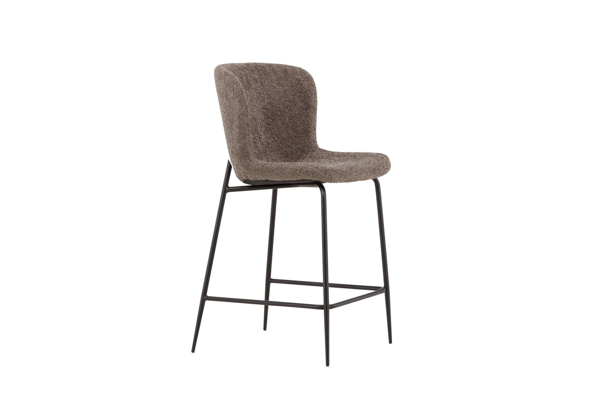 Modesto Barstol Bouclé, Brun 2-Pack
