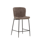Modesto Barstol Bouclé, Brun 2-Pack