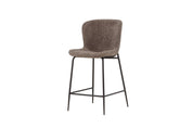 Modesto Barstol Bouclé, Brun 2-Pack
