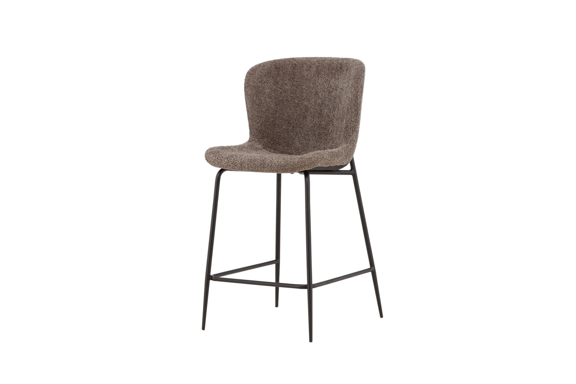 Modesto Barstol Bouclé, Brun 2-Pack