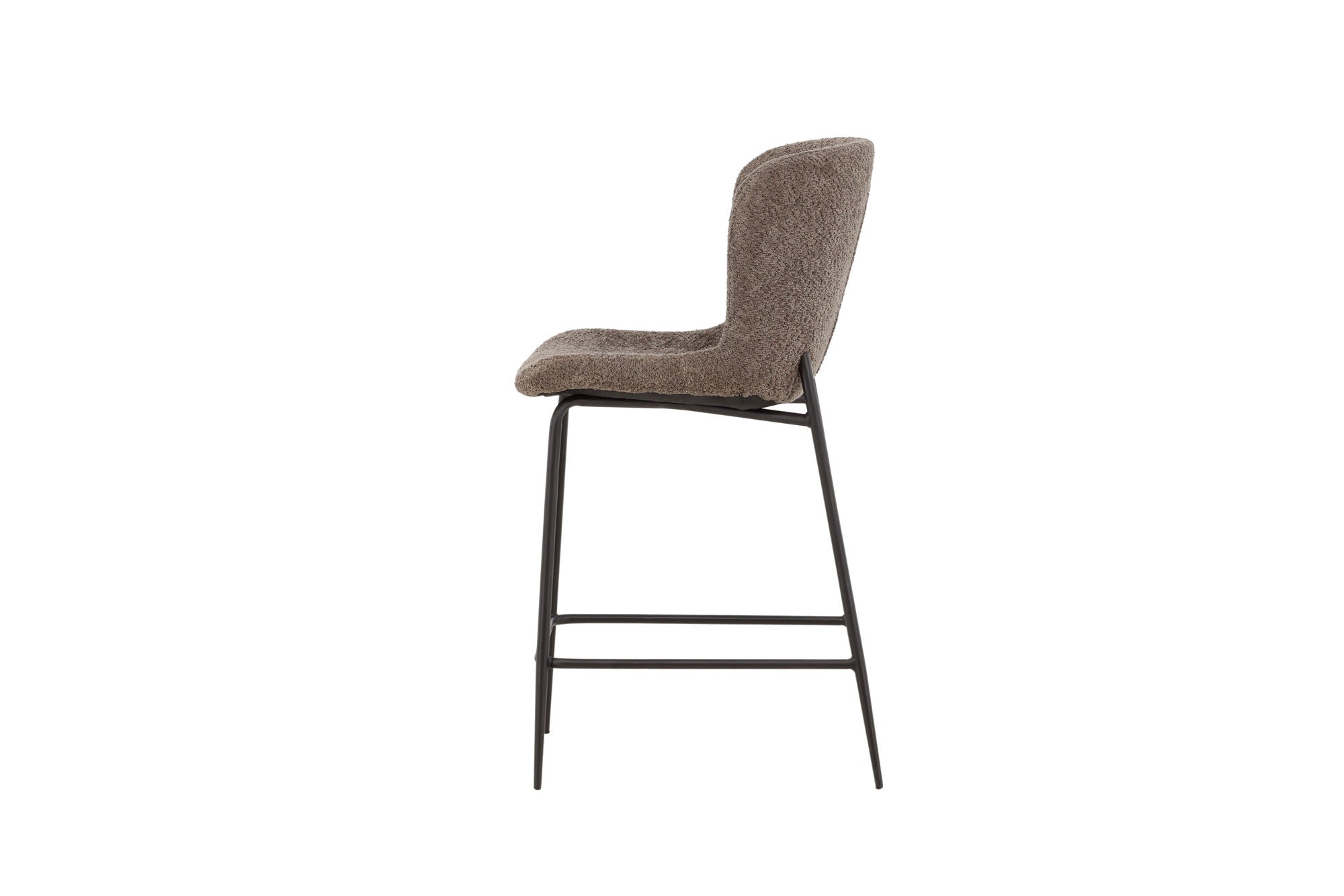 Modesto Barstol Bouclé, Brun 2-Pack