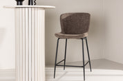 Modesto Barstol Bouclé, Brun 2-Pack