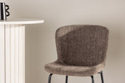 Modesto Barstol Bouclé, Brun 2-Pack