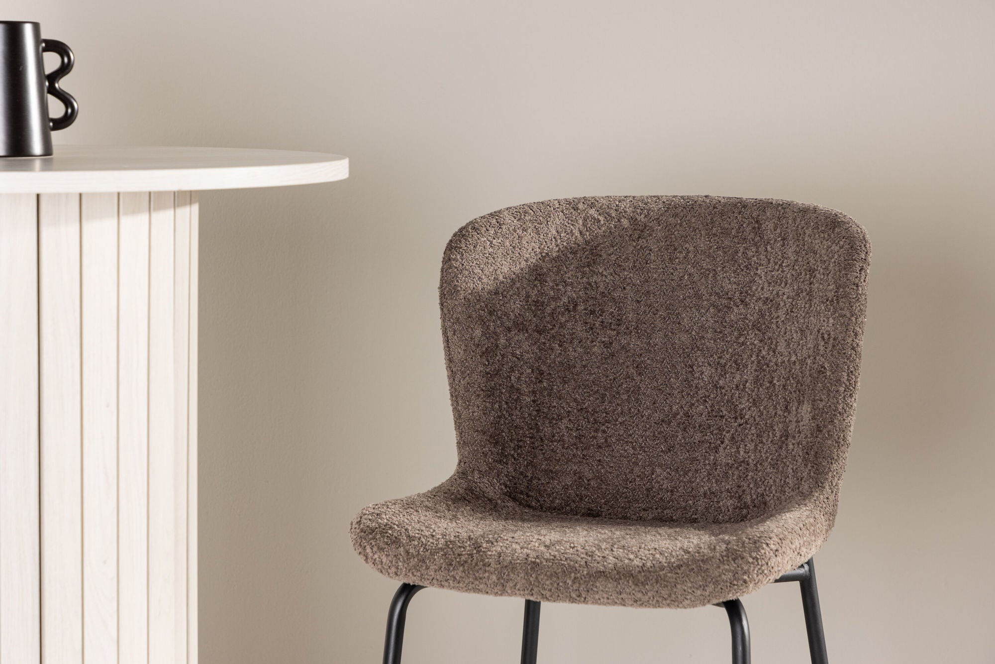 Modesto Barstol Bouclé, Brun 2-Pack