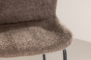 Modesto Barstol Bouclé, Brun 2-Pack