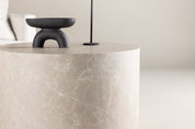 York Soffbord ⌀80, Beige