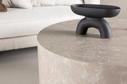 York Soffbord ⌀80, Beige