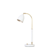 Belid Bordslampa Deluxe vit/mässing - Azalea Home