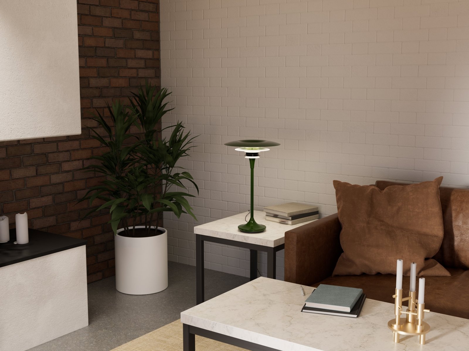 Belid Bordslampa Diablo Ø30 skogsgrön - Azalea Home