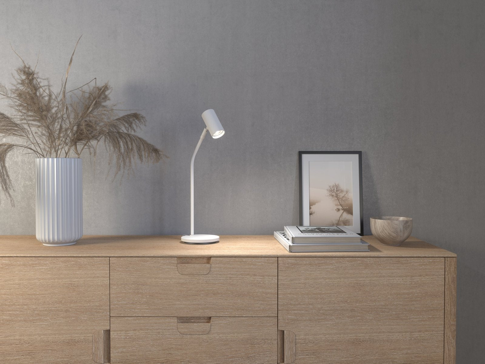 Belid Bordslampa Tyson vitstruktur - Azalea Home