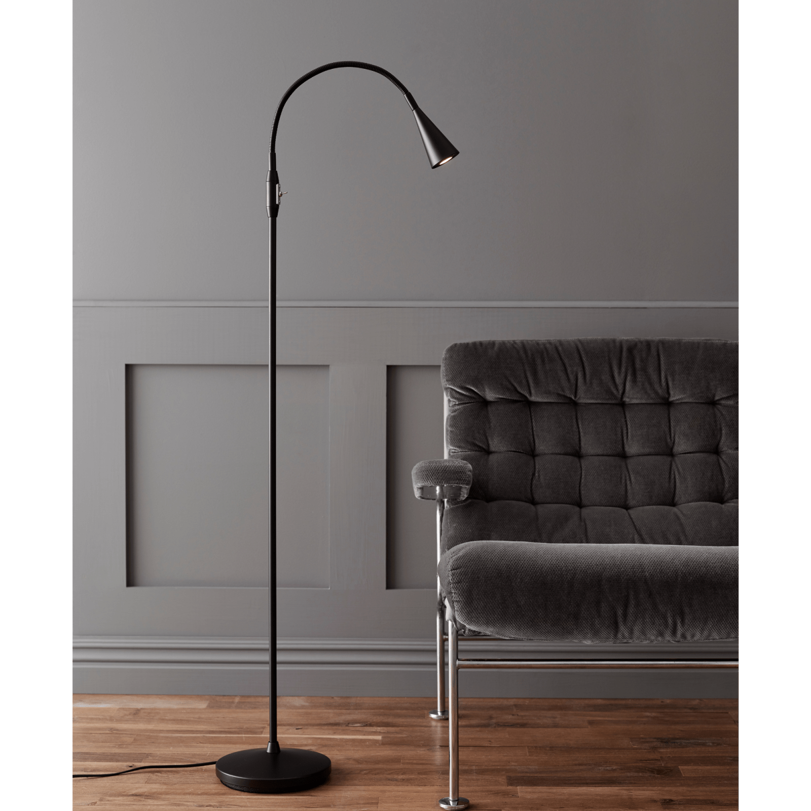Belid Golvlampa Ledro 124cm mattsvart - Azalea Home