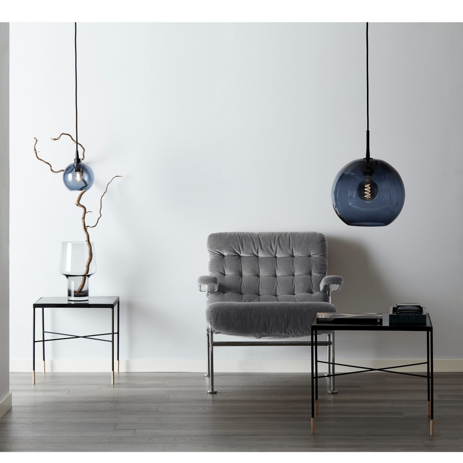 blått glas - Azalea Home