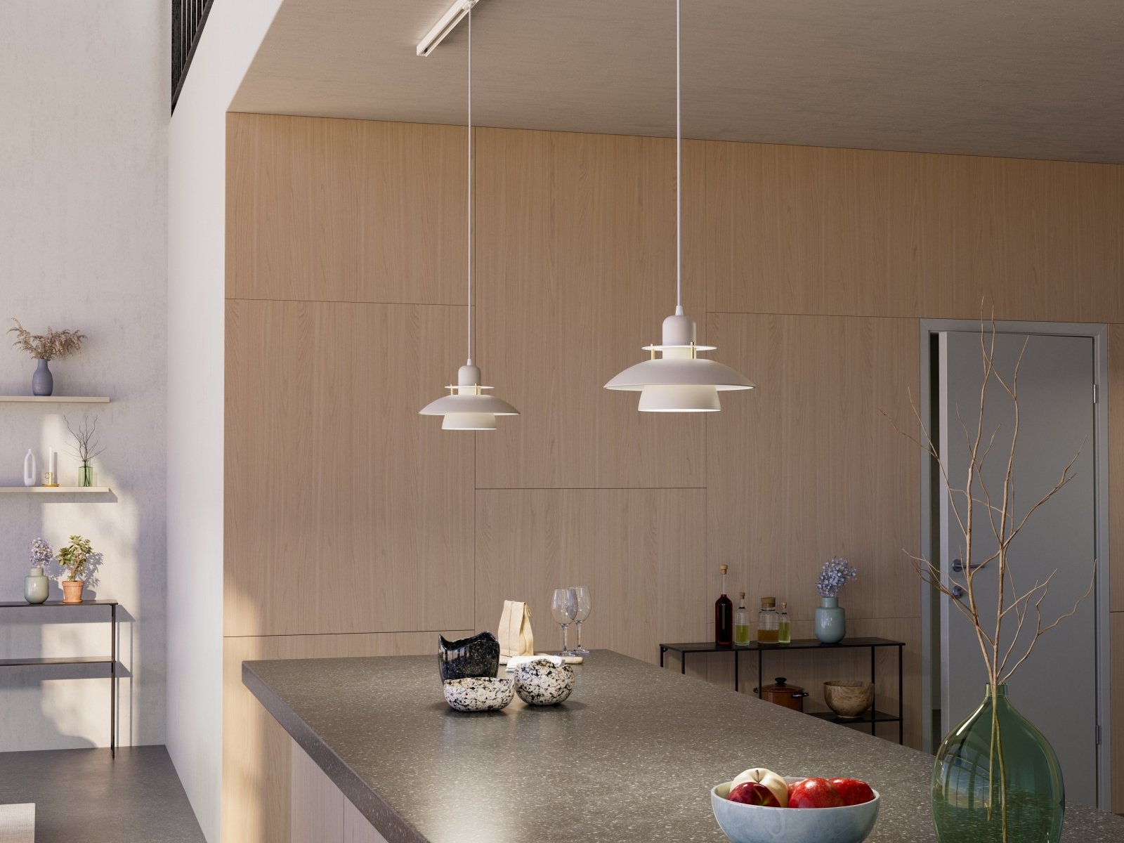 Belid Pendel Primus IV Ø28 sand/mässing - Azalea Home