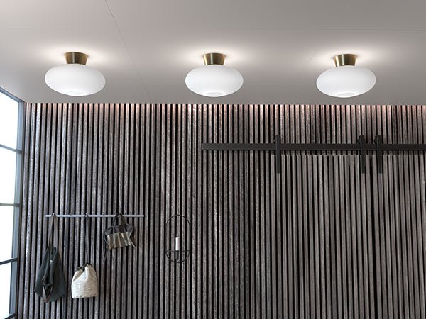 Belid Plafond Bullo Ø27 mässing/opal glas - Azalea Home