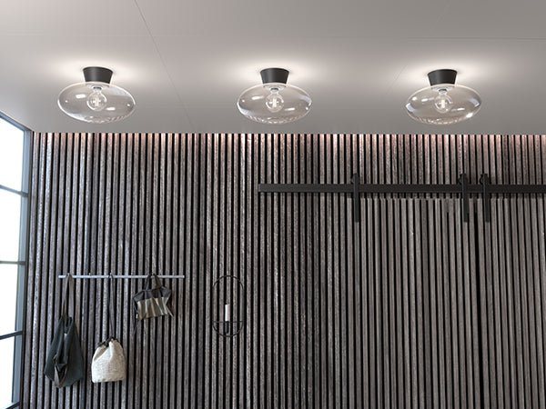 Belid Plafond Bullo Ø27 mattsvart/klar glas - Azalea Home