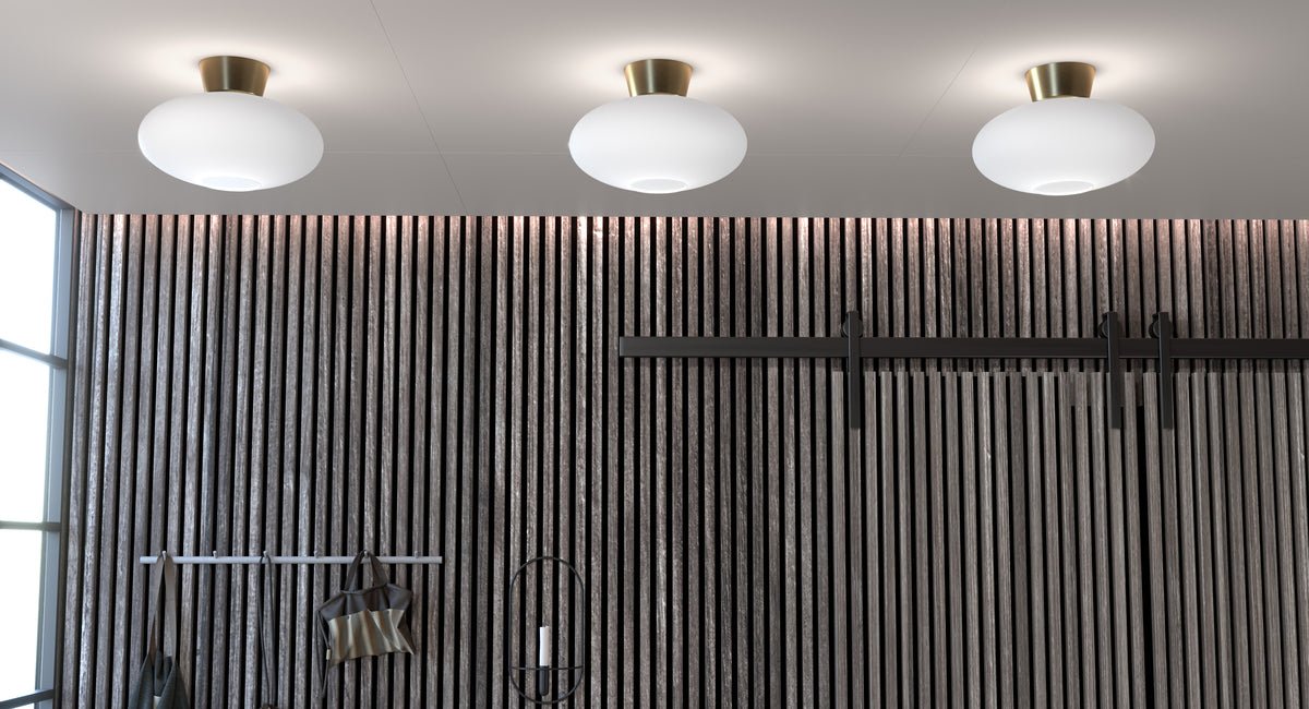 Belid Plafond Bullo XL Ø38 mässing/opalglas - Azalea Home