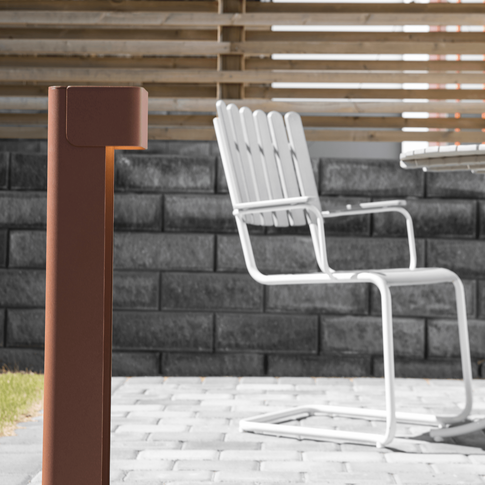Belid Pollare Taurus höjd 80cm roststruktur - Azalea Home