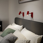 Belid Vägglampa Cato blank rubinröd/mattsvart enkel - Azalea Home